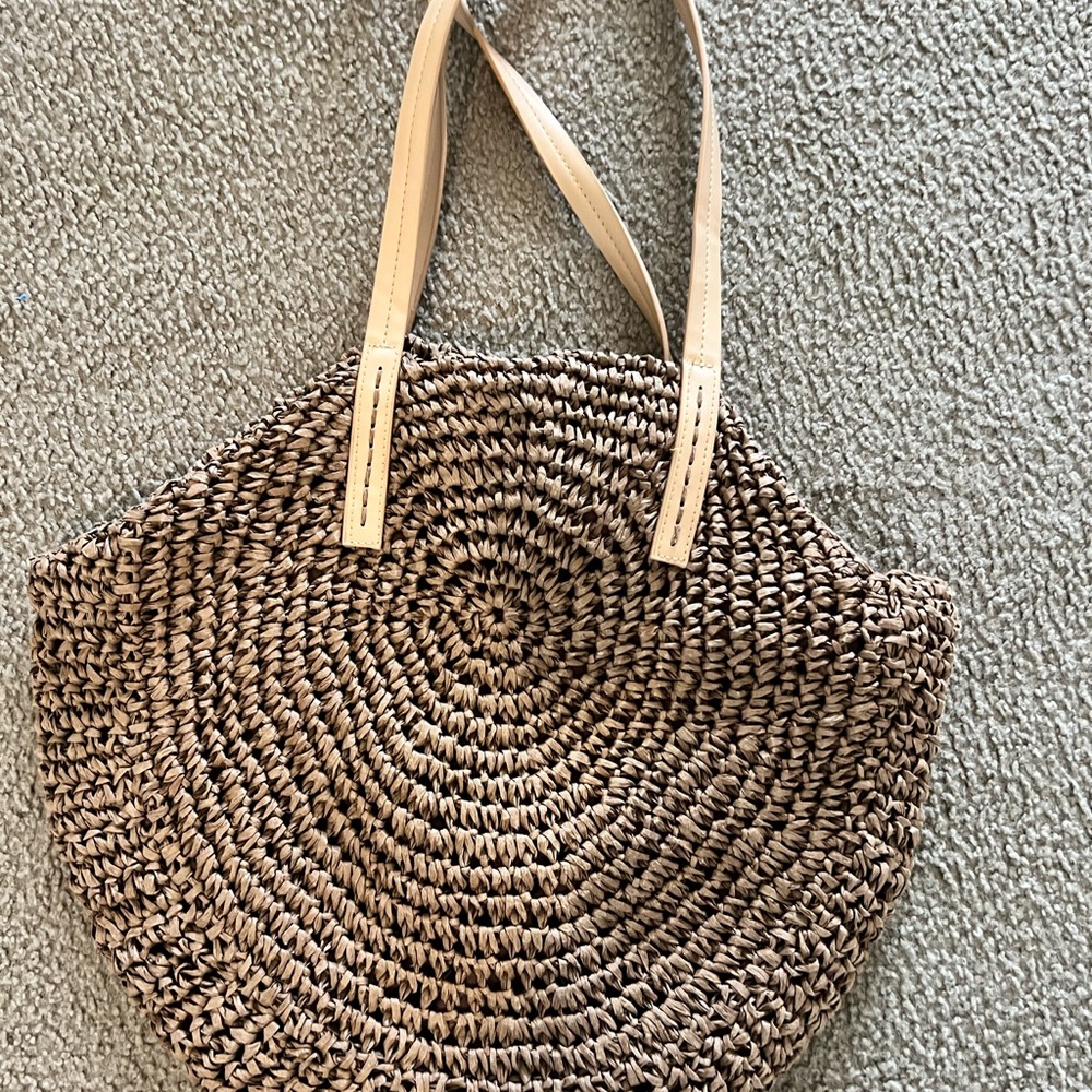 Stylish Tan Woven Women's Bag